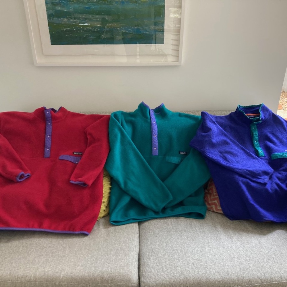 Patagonia vintage USA made snap fleece pullover jacket